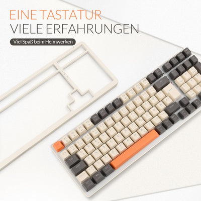Rii Mechanische Tastatur Kabellos, Gaming Tastatur Bluetooth, Tri-Modi Gaming Tastatur 75 Prozent mit QWERTZ, 20 Arten von Regenbogen-LED-Hintergrundbeleuchtungen (BT5.0 + 2.4GHz + Kabel)