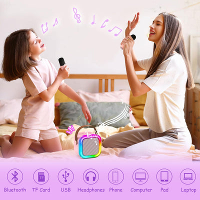 G.C Einhorn Geschenke für Mädchen 6-12 Jahre, Mini Karaoke Maschine mit LED Kindermikrofon, Trinkflasche Basteln, Verdrahtet Kopfhörer, Einhorn Spielzeug Weihnachten Geschenke Mädchen