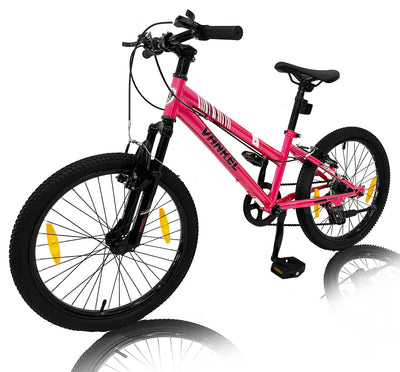 Sinaopus Vankel Kinderfahrrad 20 Zoll Kinderfahrrad Mountainbike Jungen Mädchen, 6 Gang, Kettenschaltung, 20 Zoll - 6-9 Jahre mit Hochwertige Scheibenbremsen(Rot) (Rot)