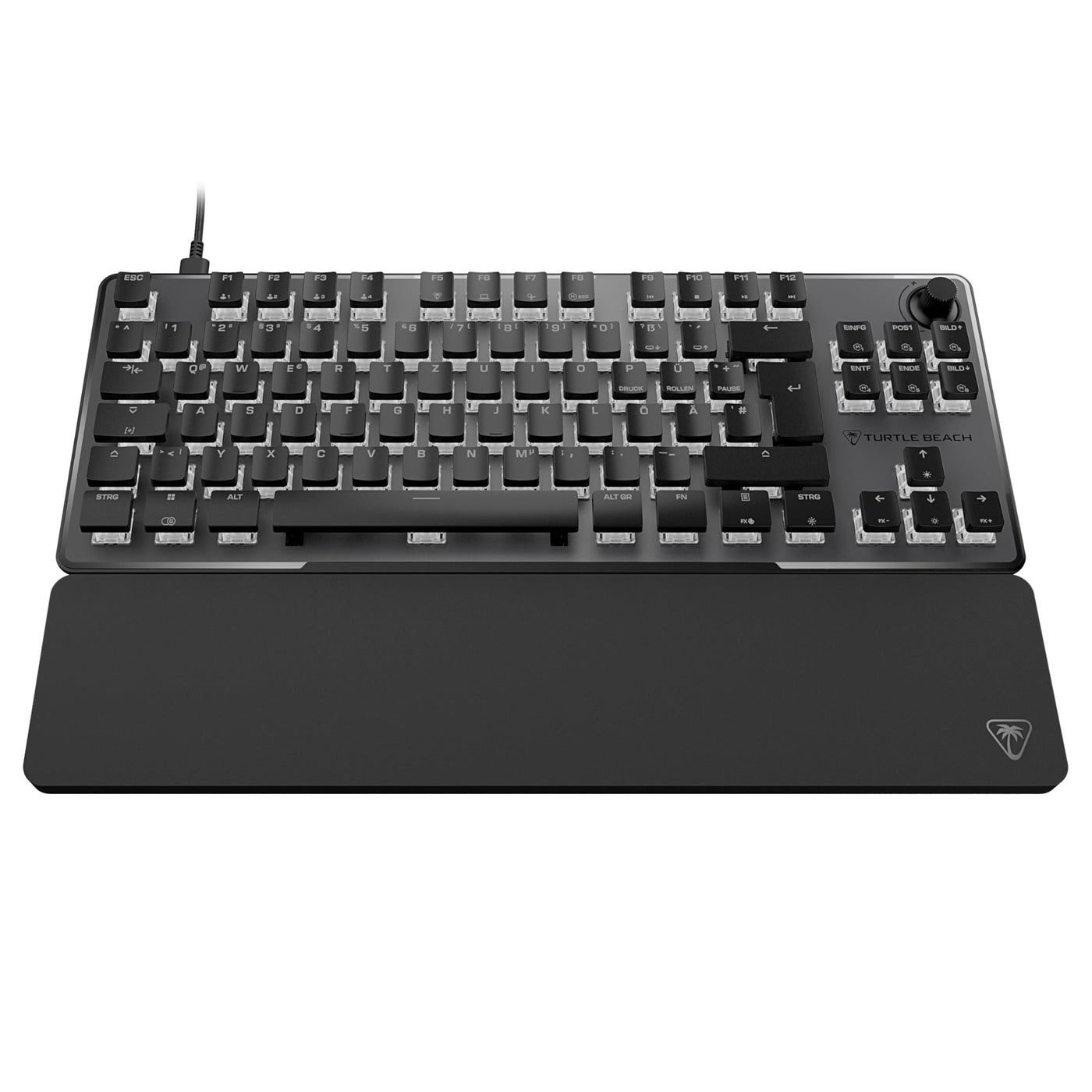 Turtle Beach Vulcan II TKL Pro - Magnetisch-mechanische RGB-Gaming-Tastatur, Analoge Halleffekt-Schalter, Medientasten, Handballenauflage, Aluminium-Abdeckplatte