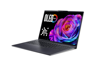 Acer Swift Go 16 OLED (SFG16-73-92GG) KI Laptop, 16" WUXGA+ OLED 120Hz Display, Intel Core Ultra 9 285H, 32 GB RAM, 1 TB SSD, Intel Arc 140T GPU, Windows 11, QWERTZ Tastatur, grau
