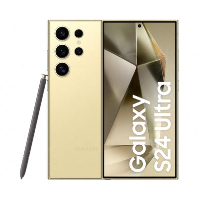 Samsung Galaxy S24 Ultra AI Smartphone, Android-Handy ohne Vertrag, 12GB RAM/512GB Speicher, 200-MP-Kamera, S Pen, Lange Akkulaufzeit, Titanium Yellow, 3 Jahre Herstellergarantie