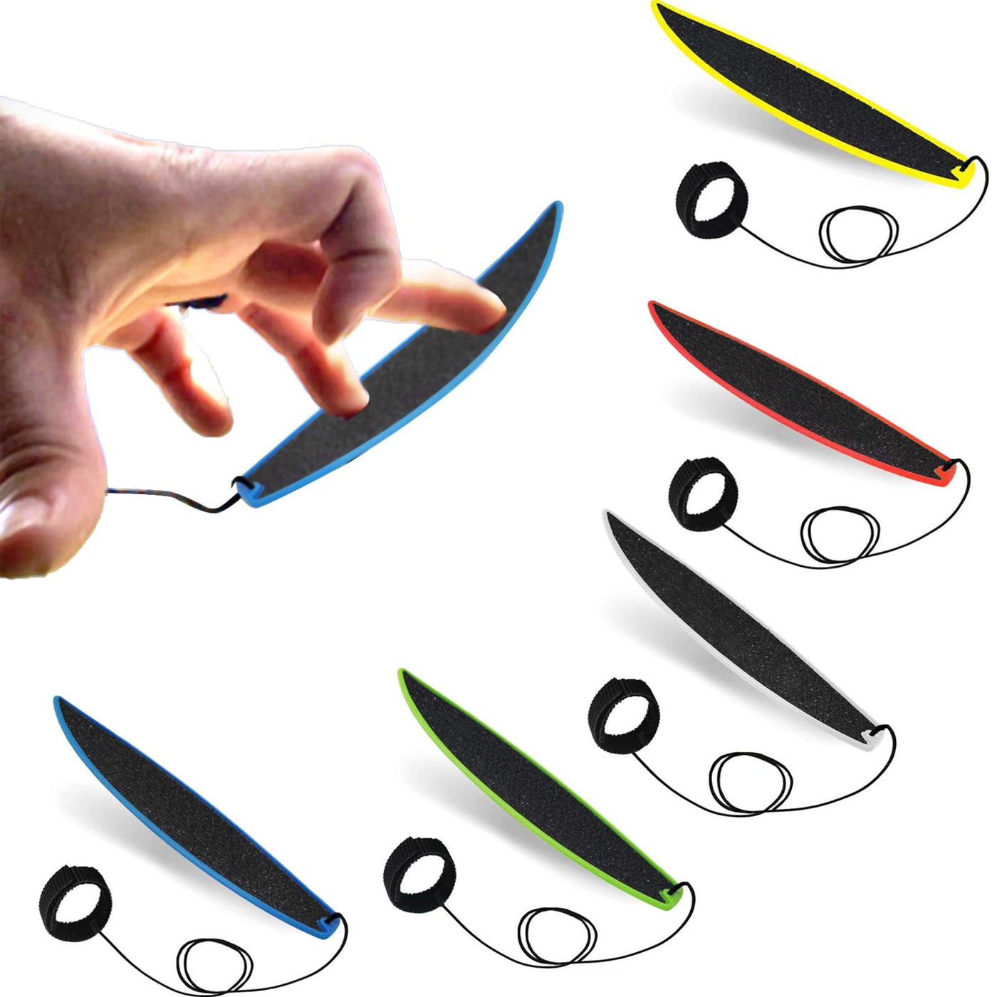 5 Stück Finger Surfboard,Finger Skateboard,Fingerskateboard,Mini Finger Surfbrett,Tragbare Fingerboard,Kreativ Finger Skateboard,Kinder Finger Surfboard,für Kinder Jugendliche Erwachsene Surfer, 5 Far