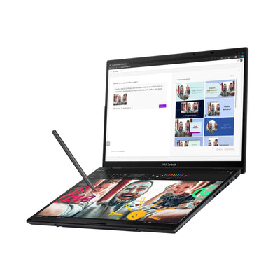ASUS Zenbook Duo OLED UX8406CA | 14" WUXGA 16:10 OLED Display | 16 GB RAM | 1 TB SSD | Intel Core i9 | Intel Arc | Windows 11 | QWERTZ Tastatur | Inkwell Gray
