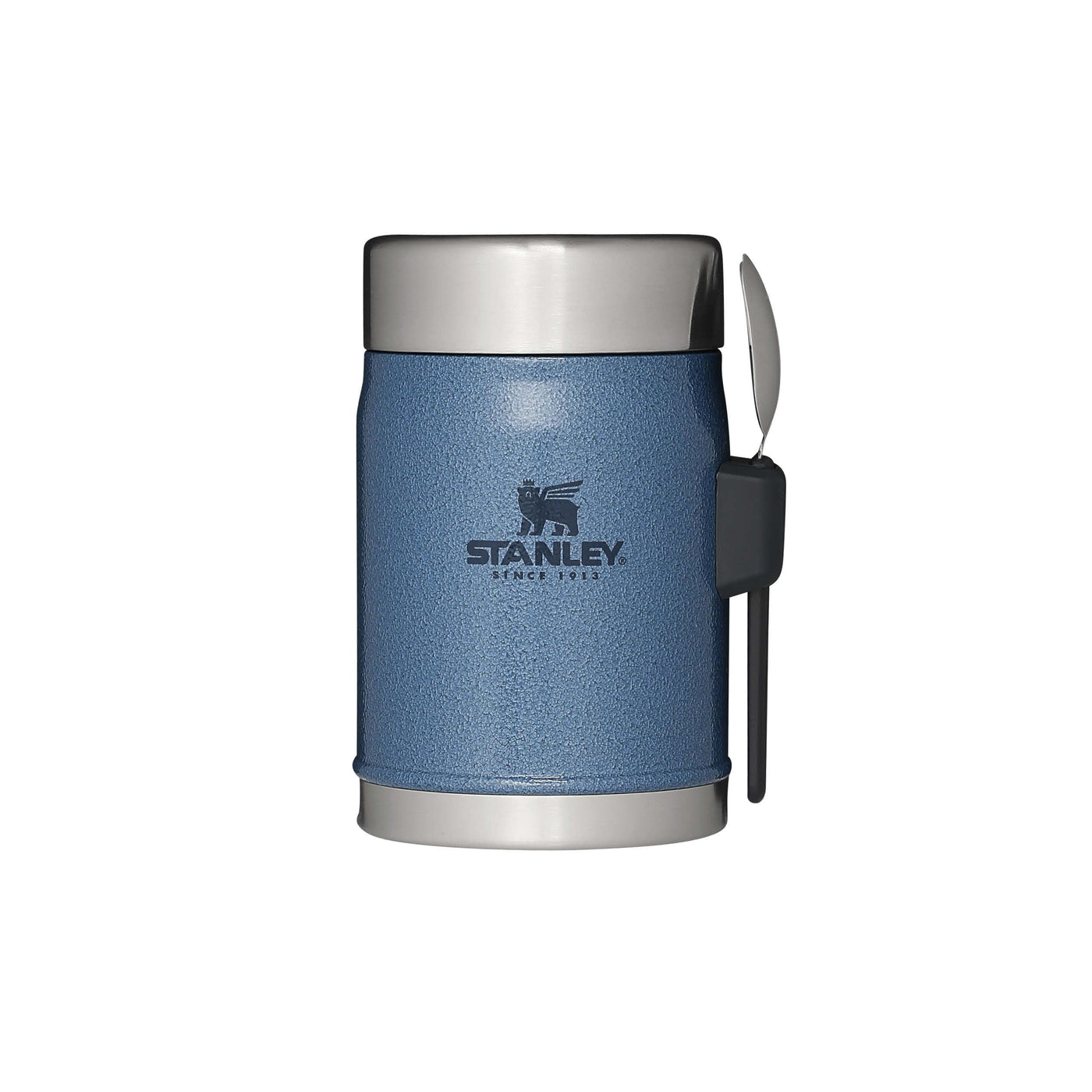 Stanley Classic Legendary Thermobehälter für Essen mit Göffel 400 ml - Hält 7 Stunden Heiß oder Kalt - Edelstahl Warmhaltebehälter Essen - BPA-Frei - Spülmaschinenfest - Hammertone Lake