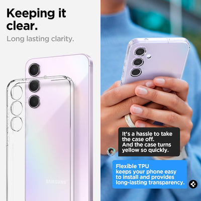 Spigen Liquid Crystal Hülle Kompatibel mit Samsung Galaxy A55 5G -Crystal Clear