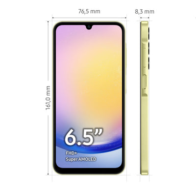 Samsung Galaxy A25 5G Smartphone, Simlockfrei ohne Vertrag, Android-Handy, 128 GB, Schnellladefunktion, 50-MP-Kamera, Yellow, 30 Monate Herstellergarantie [Exklusiv auf Amazon] [Deutsche Version]