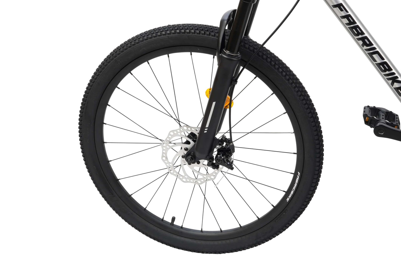 FabricBike Terra - Alu Mountainbike Jugendfahrrad 24 Zoll ab 8, 9, 10 und 11 Jahre, 7-Gang-Schaltung, Scheibenbremse, Federgabel, Kinder Fahrrad (Polished)