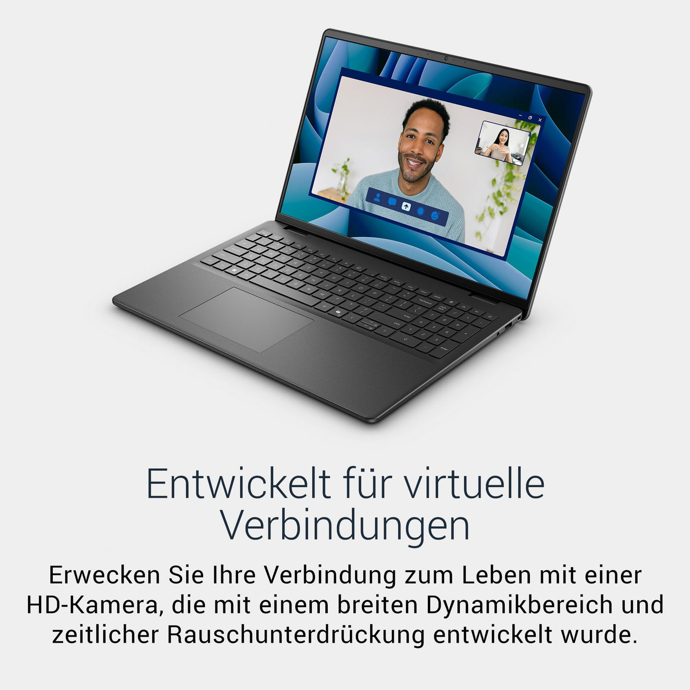 Dell 16 Laptop DC16250 – 16" FHD+ 16:10 (1920x1200), Intel Core 5 Series 1 Prozessor, Intel UHD Grafik, 16GB DDR5 RAM, 512GB SSD, Windows 11 Home, QWERTZ Tastatur, Fingerabdrucksensor – Schwarz