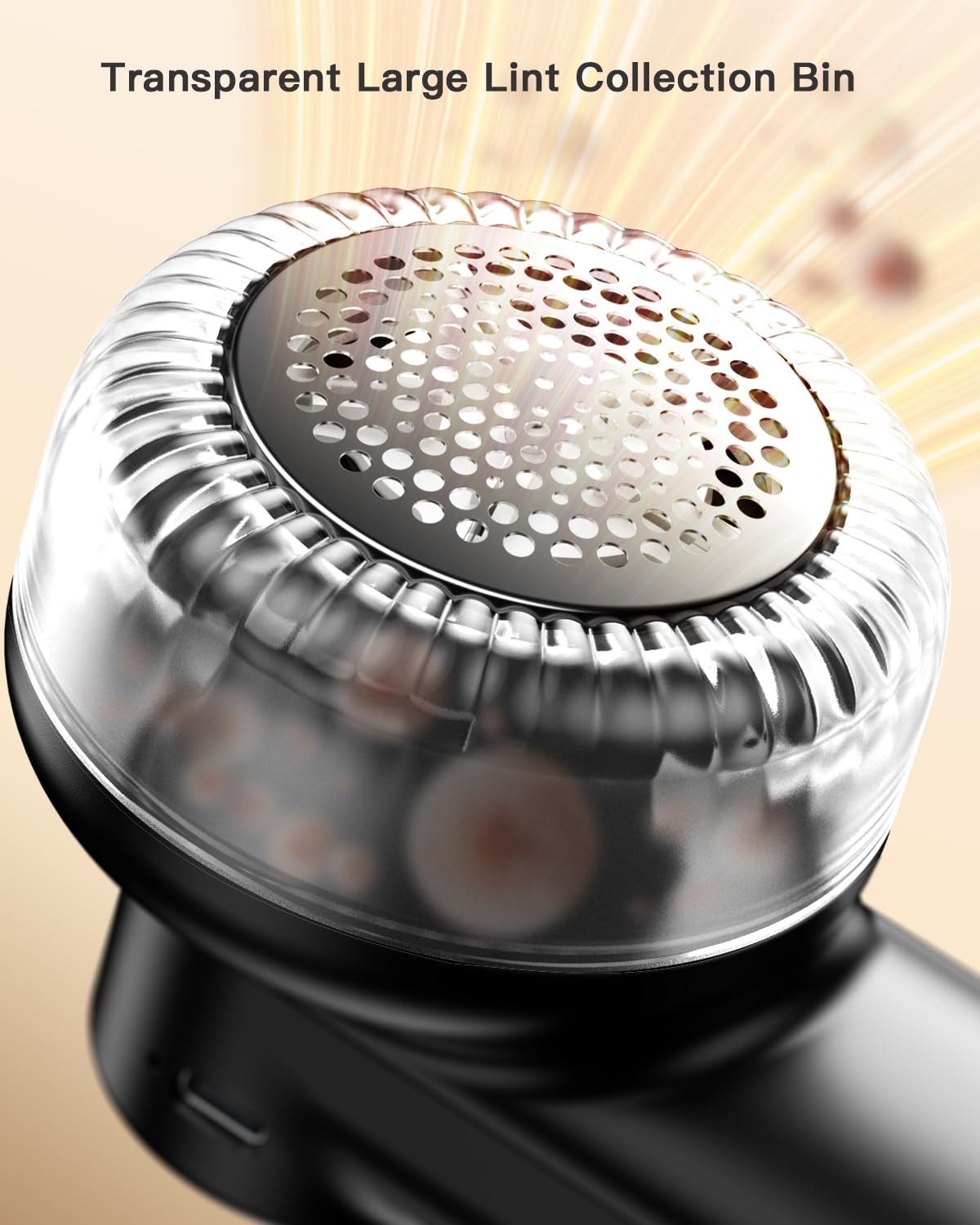 coldSky Wiederaufladbarer Stoffrasierer, Fusselrasierer mit Digitalanzeige, Pullover-Rasierer mit 6-Blatt-Klingen und Sicherheitsverriegelung, 3 Geschwindigkeiten Defuzzer Entfernen Sie Fuzz, Pillen