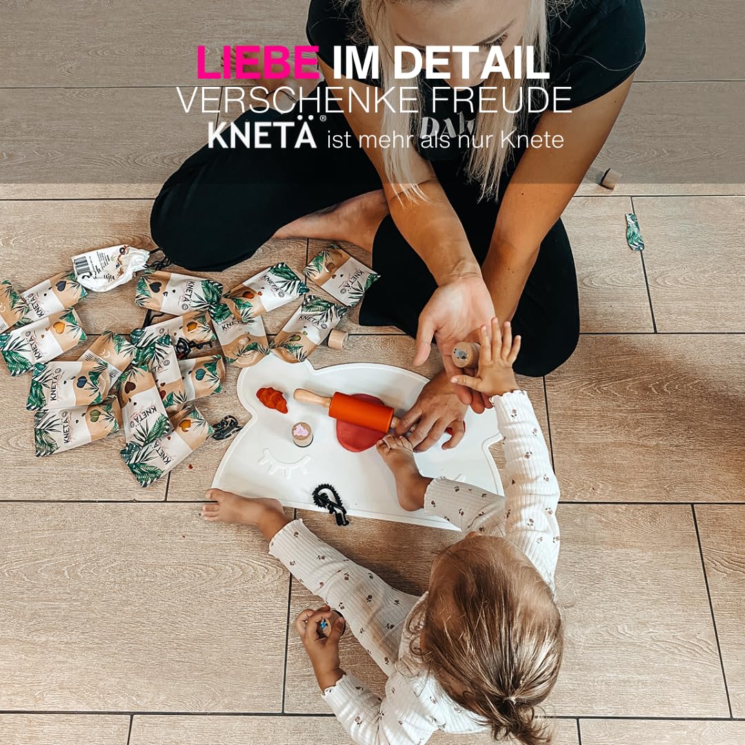 KNETÄ Vegane Spielknete (8X 50g Bag Sets) I Knete für Kinder ab 1 Jahr I Ungiftig I Knete Kleinkinder I Knet Set …