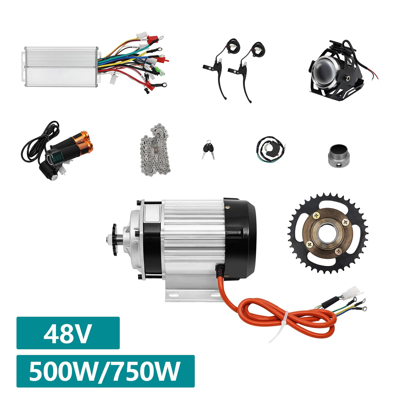 Jerool 48 V, 750 W, Umrüstsatz für Dreiräder, bürstenlos mit Steuerung, geeignet für Dreiräder