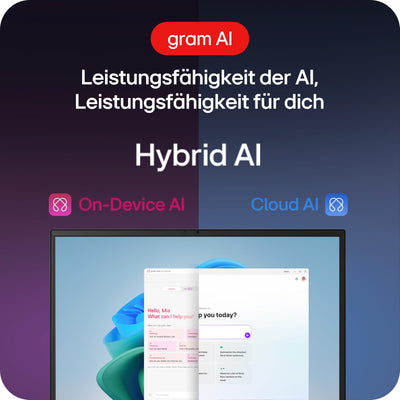 2025 LG gram Notebook 15 Zoll Laptop - AMD Ryzen AI 7 350 (16GB RAM, 512 GB Dual SSD, AMD Radeon 860M Graphics, Windows 11 Home, Bluetooth 5.3, Thunderbold 4) - Schwarz