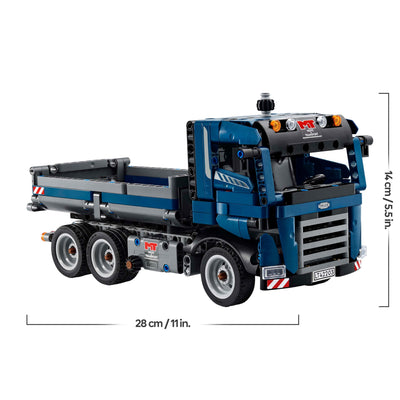 LEGO Technic Kipplaster Spielzeug mit Lenkung und beweglicher Kippmulde - blaues Baufahrzeug - Geschenkidee zum Geburtstag oder für die Feiertage - Bauset für Jungen und Mädchen ab 9 Jahren 42203
