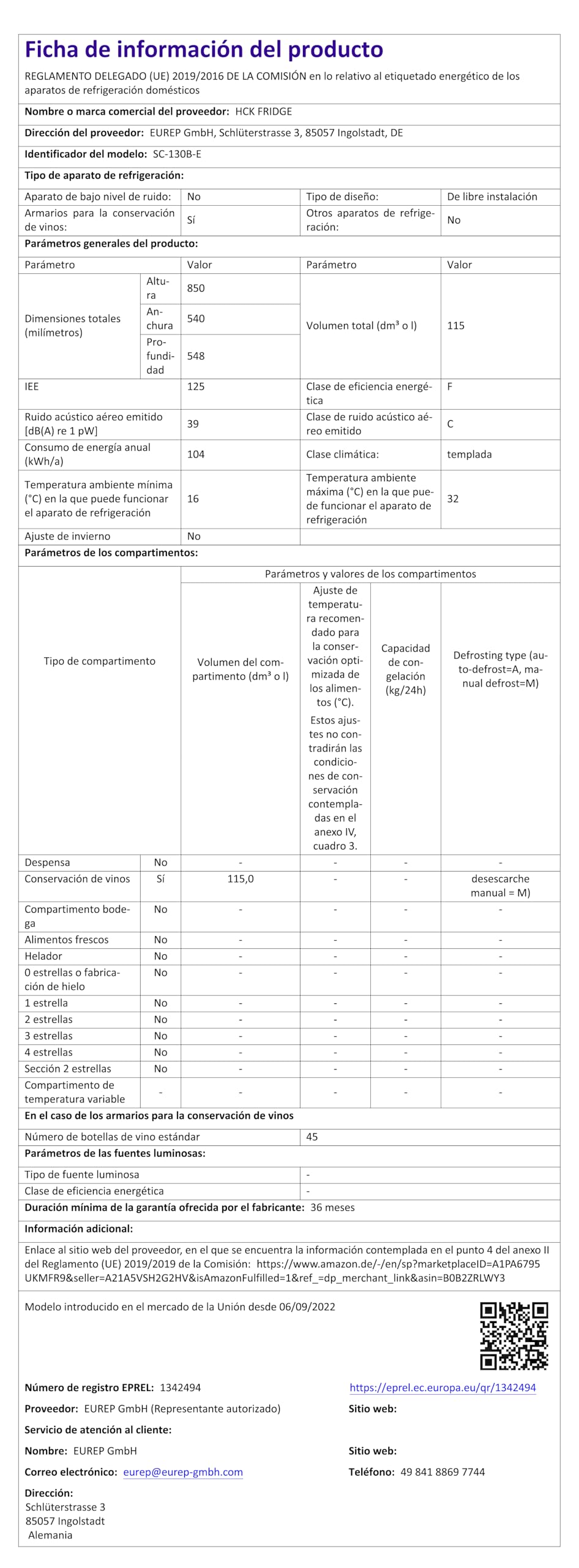 HCK 115 Liter Weinkühlschrank für 48 Flaschen, 4-22°C Weinkühlschränke Flaschenkühlschrank, Getränkekühlschrank mit Glastür, Geräuscharmer Weinschrank, Frostfreie Glastür, Vollglas-Touchpanel, Schwarz