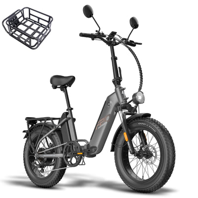 Fafrees FF20 Polar E Bike Damen Klappbar mit 10,4Ah/499,2Wh*2 Akkus bis 160KM, [ Offiziell ] Fatbike E-Bike Herren Elektrofahrrad 20", Klapprad, 65 N.m Ebike Mountainbike Elektro 150KG