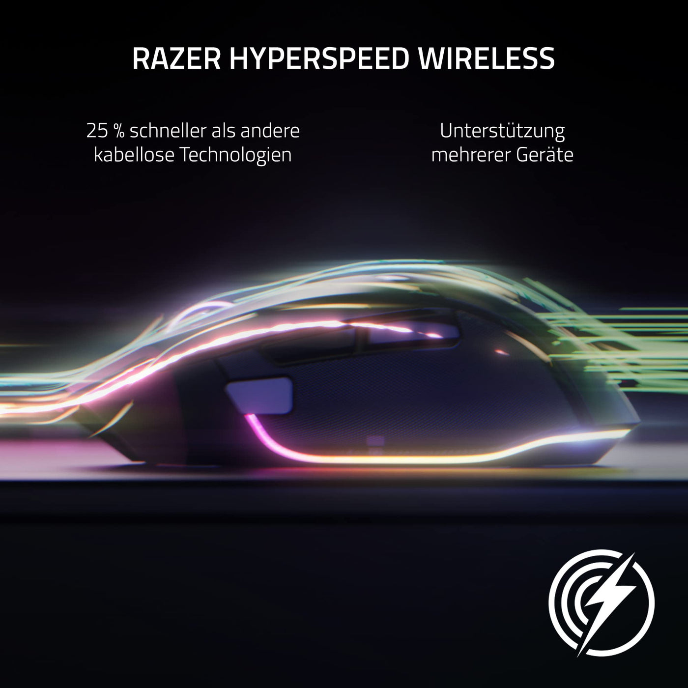 Razer Basilisk V3 Pro - Anpassbare kabellose Gaming-Maus HyperScroll Tilt Wheel (Focus Pro 30K Optischer Sensor, 13-Zonen Chroma-Beleuchtung, 10+1 Programmierbare Tasten) Schwarz