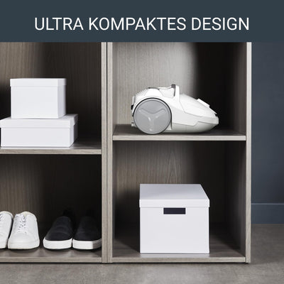 Rowenta Compact Power Staubsauger mit Beutel, Niedriger Energieverbrauch, 900 Watt, 3 Liter Staubbeutel, Langes Kabel, Weiß, RO3927EA