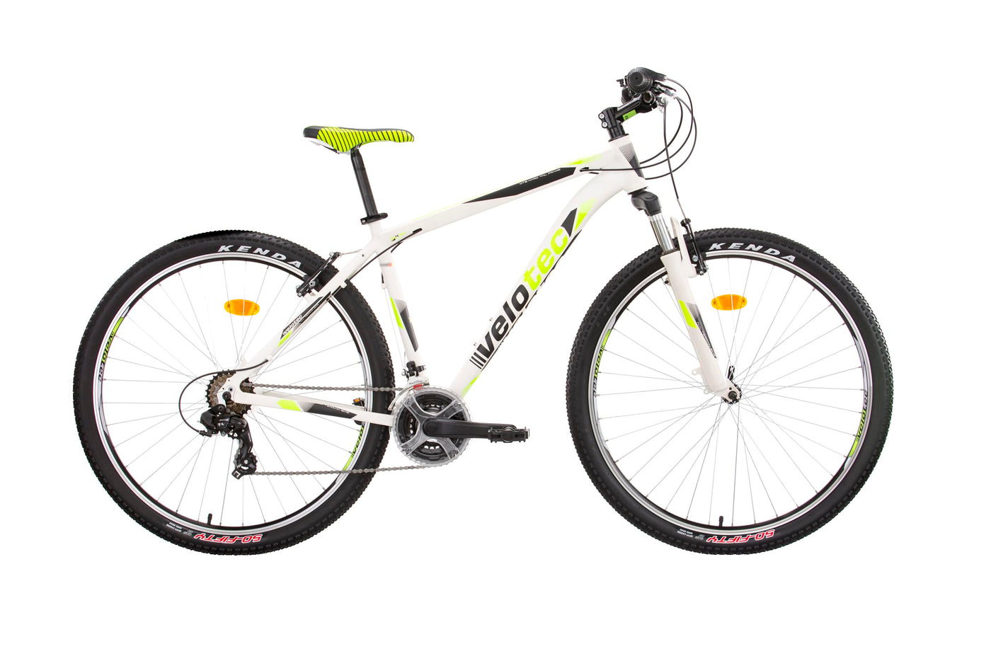 Multibrand Distribution Probike PRO 29 Zoll Fahrrad Mountainbike 21 Gang, Herren, Damen geeignet ab 175-190 cm (Weiß Grün Matt)
