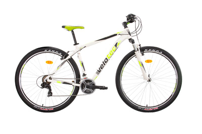 Multibrand Distribution Probike PRO 29 Zoll Fahrrad Mountainbike 21 Gang, Herren, Damen geeignet ab 175-190 cm (Weiß Grün Matt)
