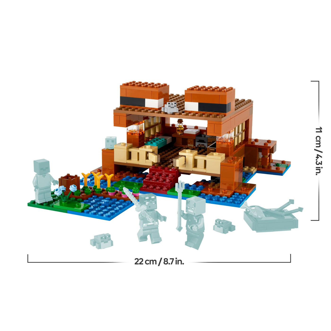 LEGO Minecraft Das Froschhaus - Spielzeug mit Boot, Tierfiguren & Zubehör - Gaming Spielset mit Ruderboot, Ofen, Kuchen und Honig - Gamer Geschenk für Jungen & Mädchen ab 8 Jahren - 21256