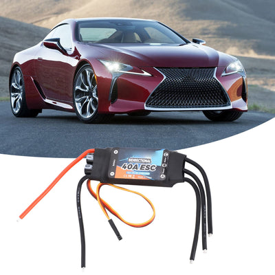 SUNGOOYUE 40A Bidirektionaler Bürstenloser ESC, 2‑6S Elektrischer Geschwindigkeitsregler für RC-Car-Boote