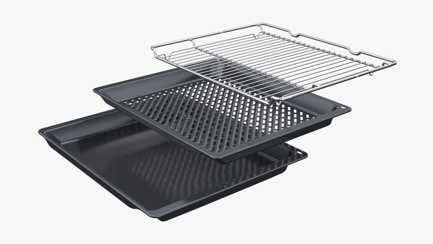 Siemens HB579GBR3, iQ500, Einbau-Backofen 60 x 60 cm, Air Fry, activeClean Pyrolyse Selbstreinung, TFT-Display, 3D Heißluft, Schnellaufheizung, cookControl40 Automatikprogramme, softMove, Edelstahl