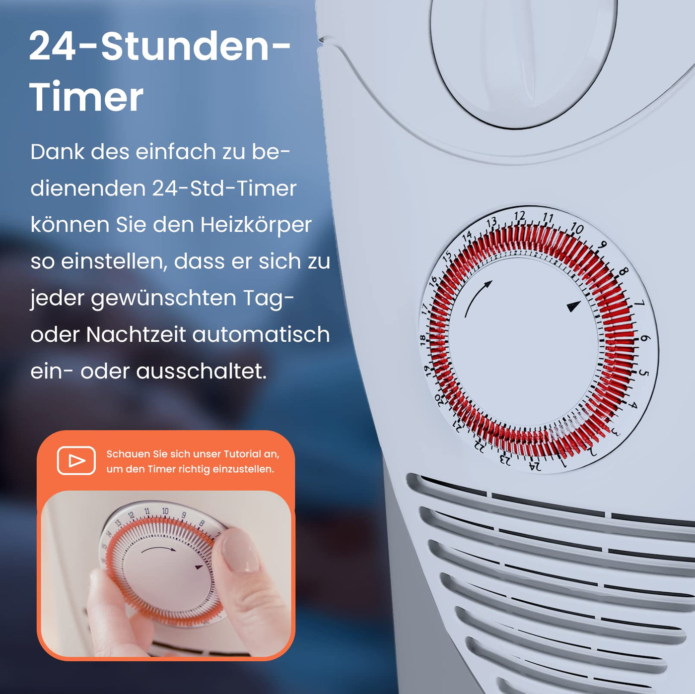 Pro Breeze 2500W Ölradiator energiesparend - Elektro Heizkörper mit 11 Rippen, integrierter Zeitschaltuhr, 3 Heizstufen, regulierbaren Thermostat und Sicherheitsabschaltfunktion