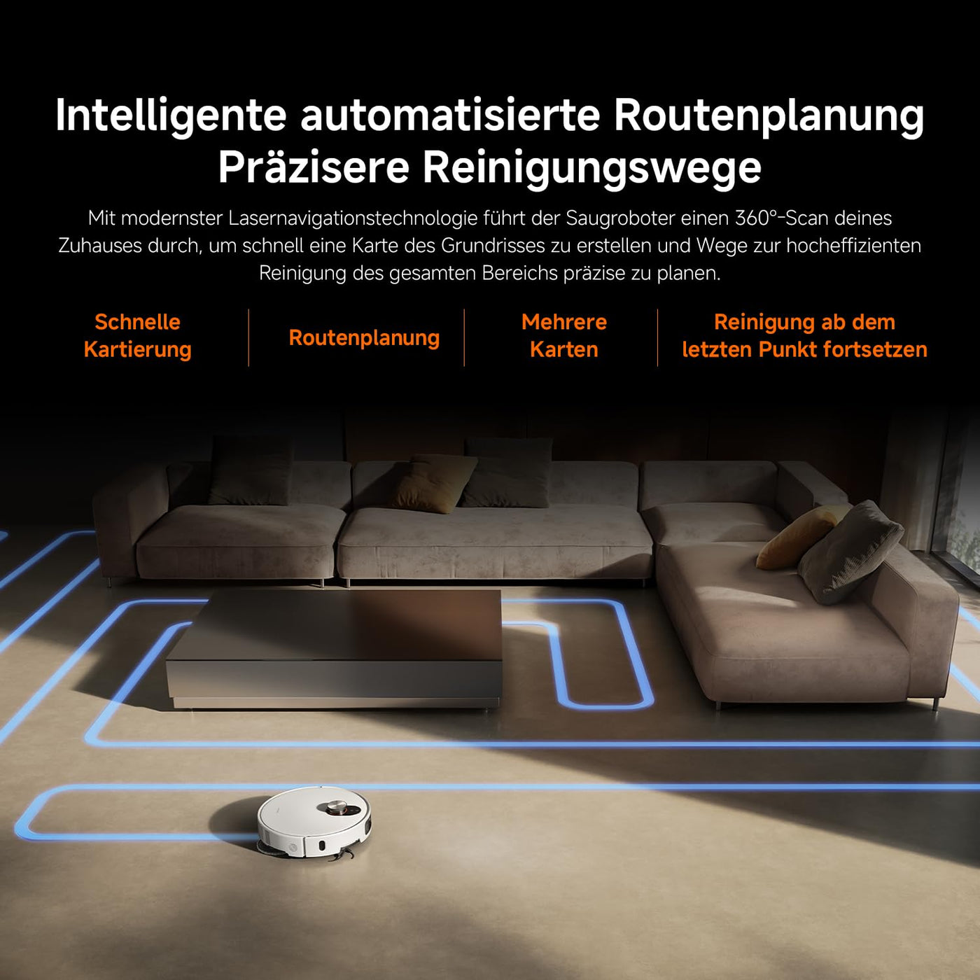 XIAOMI Robot Vacuum 5 Pro Saugroboter mit Wischfunktion, 20.000Pa, Ausfahrbarer Mopp & Seitenbürste, Selbstreinigende All-in-One Basisstation, KI-Navigation, App & Sprachsteuerung