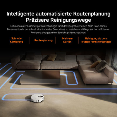 XIAOMI Robot Vacuum 5 Pro Saugroboter mit Wischfunktion, 20.000Pa, Ausfahrbarer Mopp & Seitenbürste, Selbstreinigende All-in-One Basisstation, KI-Navigation, App & Sprachsteuerung
