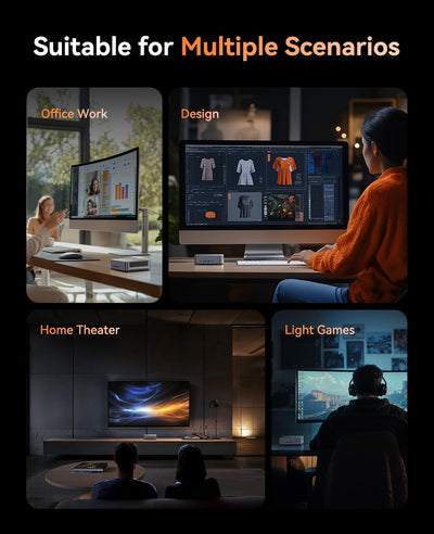 NiPoGi AM21 Mini PC АMD Ryzen 9 6900HX(8C/16T,bis zu 4,9 GHz), Mini Computer 16GB DDR5 512GB M.2 NVMe SSD, Mini-PC W-11 Pro mit АMD Radeon 680M/USB4/4K Quad Displays/WiFi6/Dual LAN/BT5.2