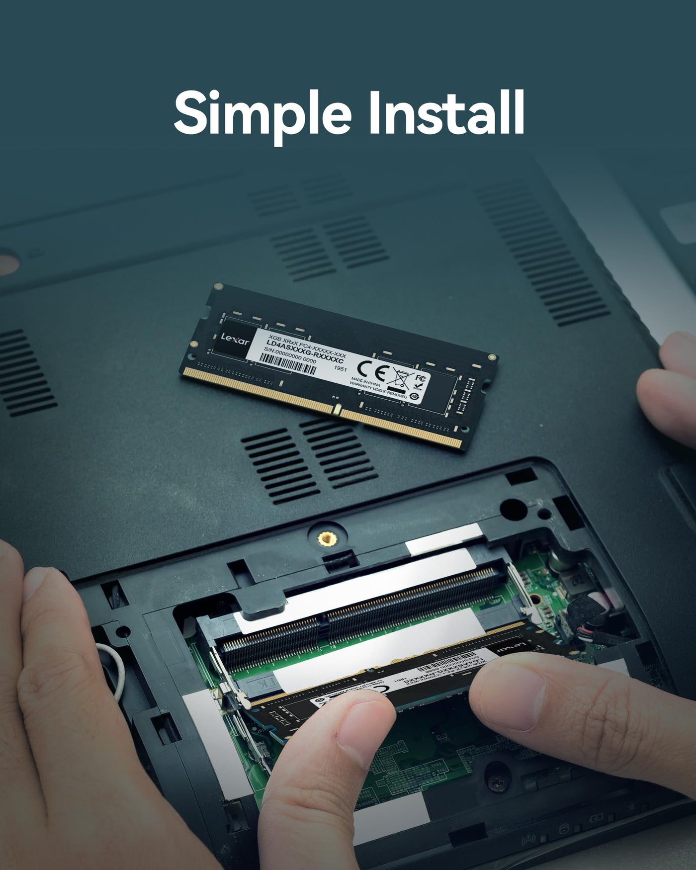 Lexar SODIMM DDR4 8GB, 3200 MHz Laptop RAM, 260-Pin SODIMM Laptop-Speicher, Hochleistungs-SO-DIMM, PC-Laptop-Computerspeicher, Hochleistungs Arbeitsspeicher (LD4AS008G-B3200ASST)