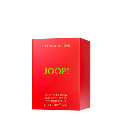JOOP! All About Eve - Eau de Parfum für Frauen - Holzig mit Noten von grünem Apfel, Jasmin, Rose, Zimt, Vanille, Moschus, Vetiver, Zeder - Hohe Duftkonzentration - 40 ml