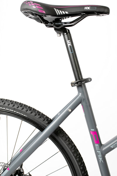 HEAD Damen I-Peak I Crossbike, Grau matt/pink, 54 cm