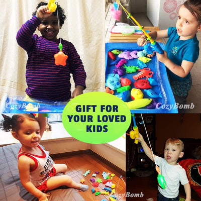 Wasserspielzeug Kinder Outdoor Pool Spielzeug Kinder ab 3 4 5 Jahre Angelspiel mit 30 Magnetischen Fischen Badewannenspielzeug Badespielzeug für Kinderpool/Planschbecken/ Garten/Strand