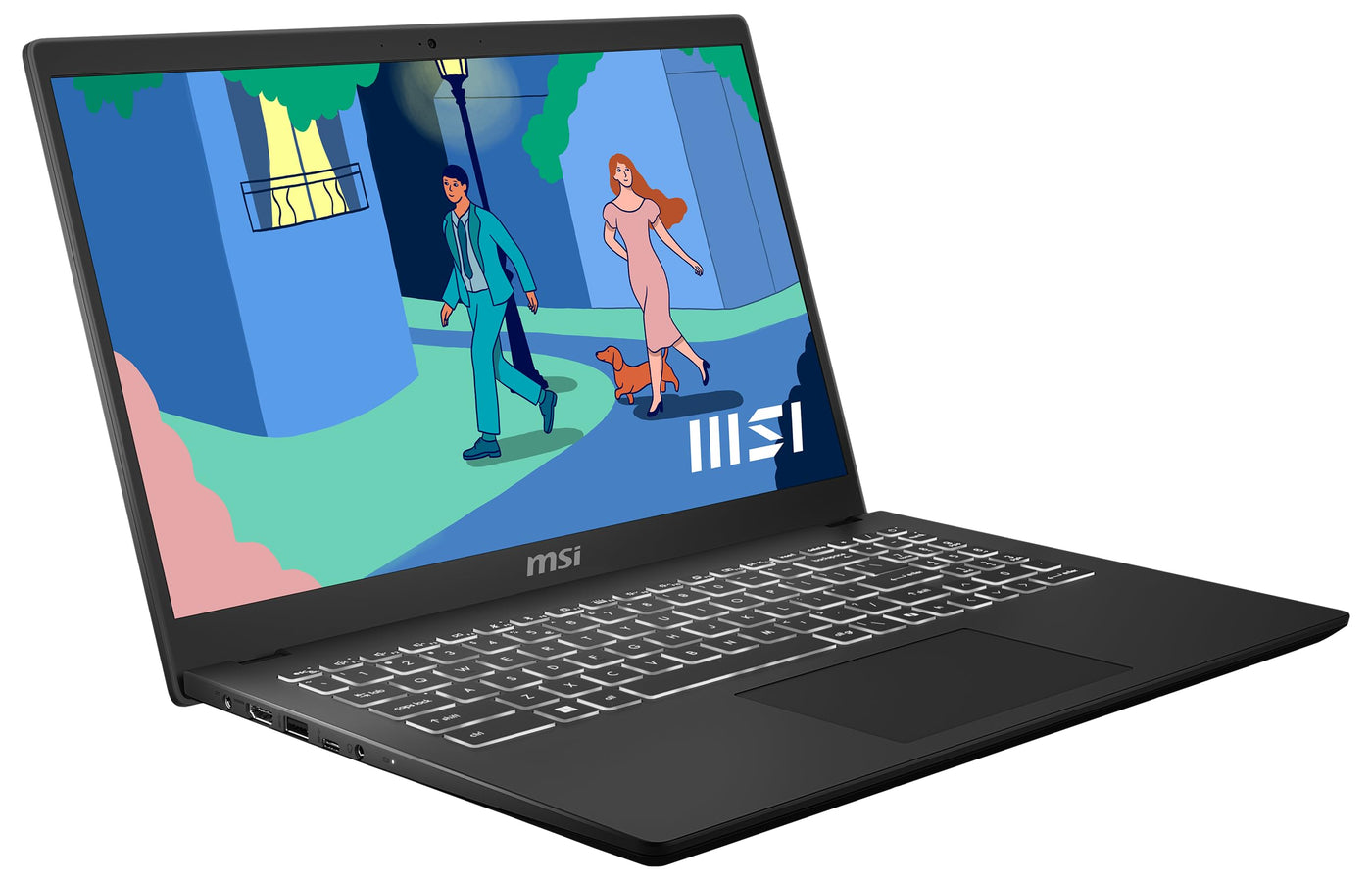 MSI Modern 15 Lifestyle & Business Laptop, 15,6 Zoll Full HD Display, AMD Ryzen 7 7730U Prozessor, 16 GB DDR4 RAM, 512GB SSD, AMD Radeon Graphics, Windows 11 Home, Schwarz, B7M-471