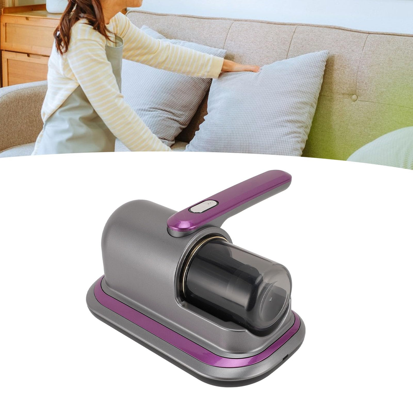 Bettstaubsauger 12 KPa, Ultraschall-Matratzenstaubsauger – Leistungsstarkes Doppelklopfen, UV-Reinigung, Präzise Filterung für Bettwäsche, Teppiche, Spielzeug