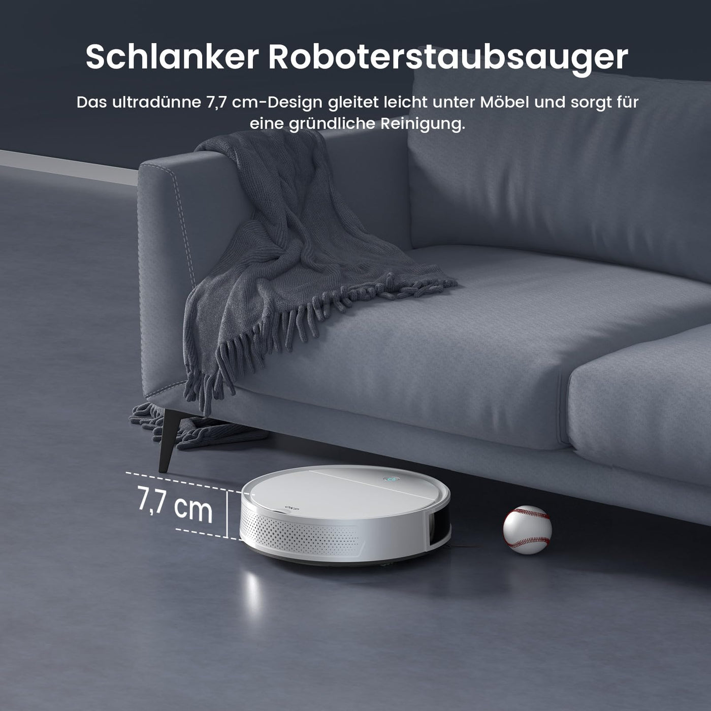 OKP Saugroboter, 5000Pa Staubsauger Roboter mit Präzise Entfernungsnavigation, 180Mins, HEPA-Filter, WLAN Roboterstaubsauger, Ideal für Tierhaare, Teppiche, Hartböden K5P