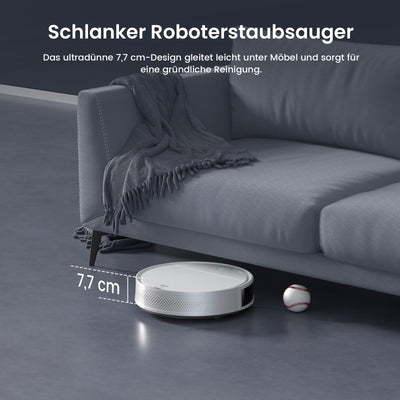 OKP Saugroboter, 5000Pa Staubsauger Roboter mit Präzise Entfernungsnavigation, 180Mins, HEPA-Filter, WLAN Roboterstaubsauger, Ideal für Tierhaare, Teppiche, Hartböden K5P