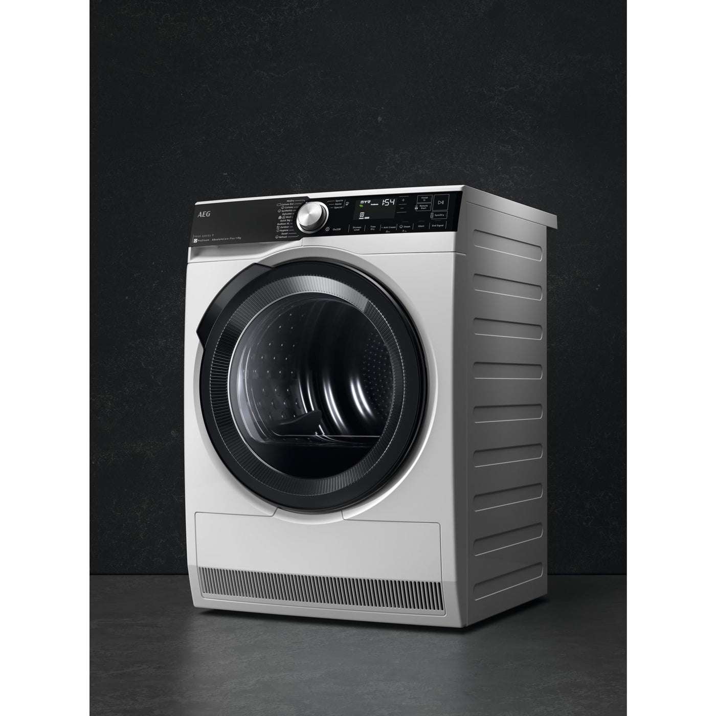 AEG WiFi Wärmepumpentrockner / 3D Scan - Trocknet Nachhaltiger / 8,0 kg/A+++ / energiesparend/Knitterschutz/Kindersicherung/Trommelbeleuchtung / TR9XW80880