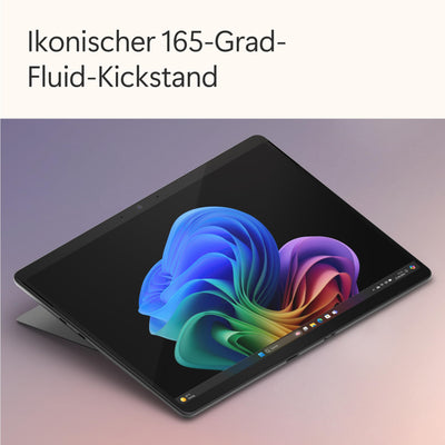 Microsoft Surface Pro | Copilot+ PC | 13” OLED Touchscreen | Snapdragon® X Elite (12 Kerne) | 16GB RAM | 256GB SSD | neuestes Modell, 11. Edition | Schwarz | exklusiv auf Amazon