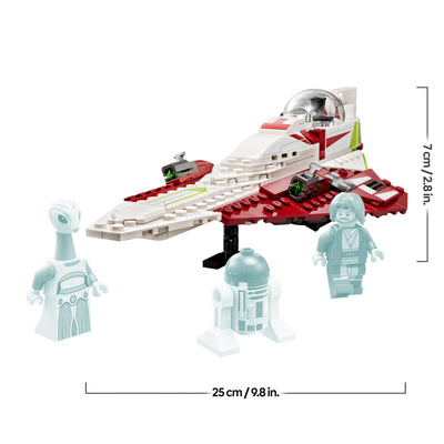 LEGO Star Wars Obi-Wan Kenobis Jedi Starfighter, Spielzeug zum Bauen mit Taun We, Droidenfigur und Lichtschwert, Angriff der Klonkrieger Set 75333