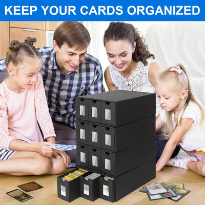 BILIPLE Sammelkarten-Aufbewahrungsbox für 12000+ Karten, Trading Card Storage Box für Commander Display, Karten Deck Box mit 48 Kartentrenner, Spielkarten Deck Case für TCG MTG PTCG und Sports Karten