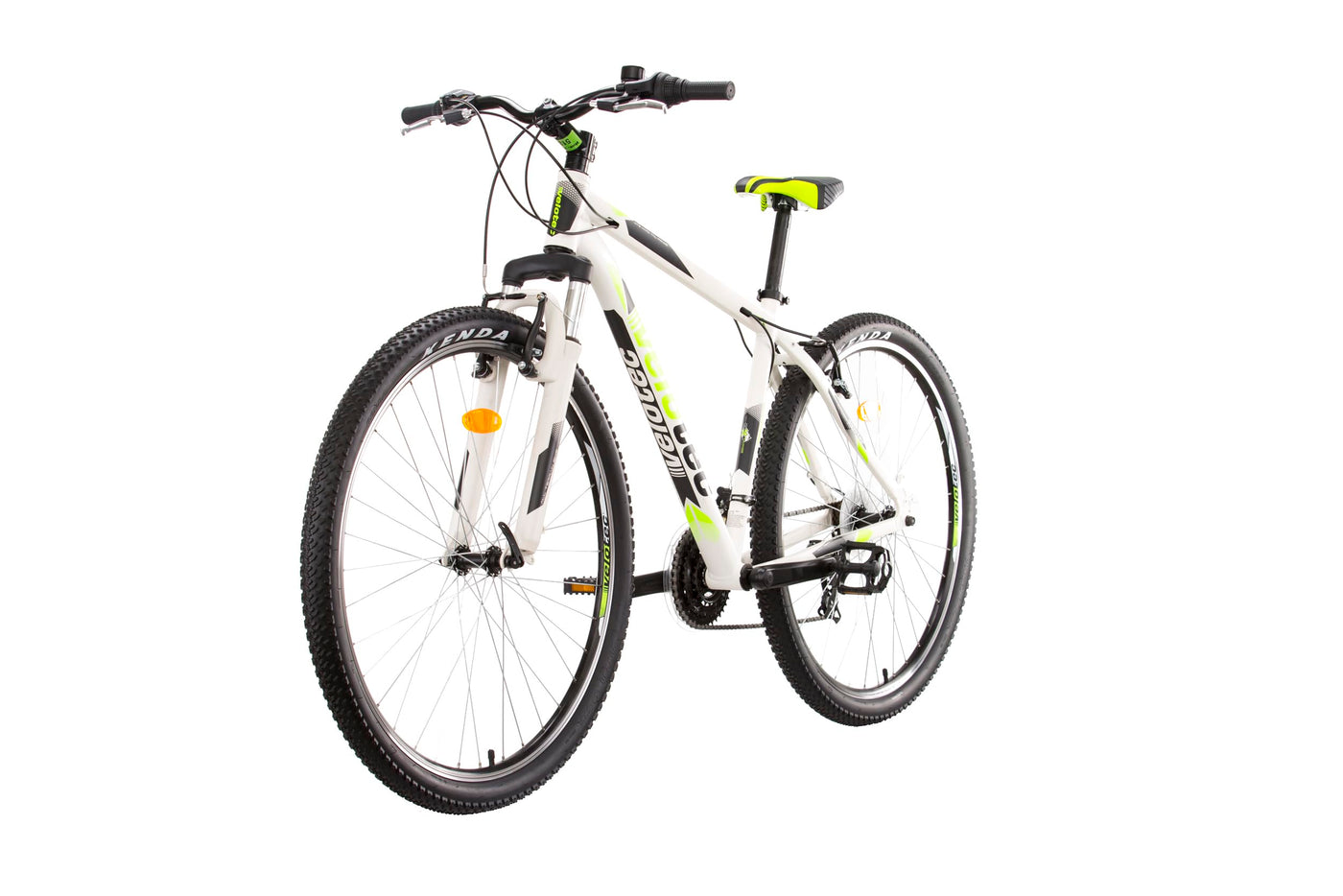 Multibrand Distribution Probike PRO 29 Zoll Fahrrad Mountainbike 21 Gang, Herren, Damen geeignet ab 175-190 cm (Weiß Grün Matt)