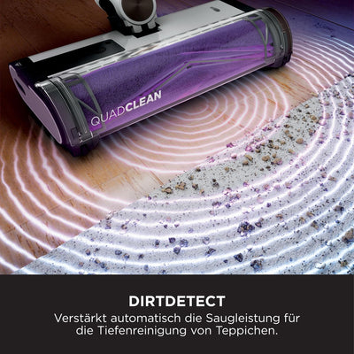 Shark Detect Clean & Empty Akku-Staubsauger, kraftvolle Saugkraft mit DirtDetect-Technologie, selbstleerender 2-l-Basisstation, 60 Min. Laufzeit, Anti Hair Wrap, Staub-Fugendüse, Weiß IW3612EU
