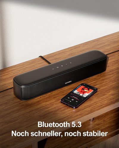 ULTIMEA 7.1ch Soundbar für TV Geräte, Surround Sound System für Heimkino mit App Steuerung, Soundbar mit Subwoofer, 4 Surround Lautsprechern, Soundsystem mit verstellbarem EQ, Bluetooth 5.3, Aura A40
