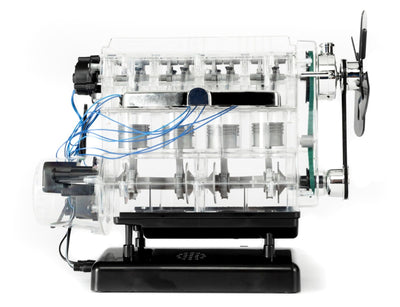 Franzis 67175 - Der große Technikbausatz 4-Zylinder-Motor, hochwertiger Modell-Bausatz im Maßstab 1:3, 100 Bauteile zum Stecken und Schrauben, inkl. Soundmodul, Anleitung und Begleitbuch