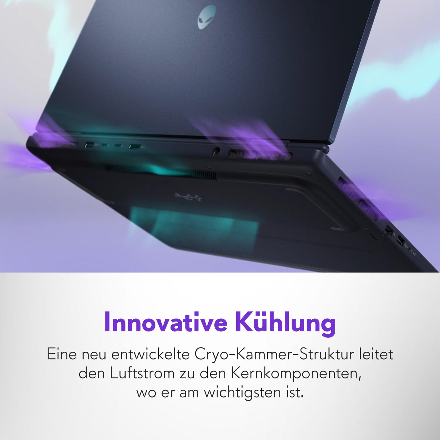 Alienware 16 Aurora Gaming Laptop AC16250 16" WQXGA 120Hz 100% sRGB Display, Intel Core 7 240H Series 2, NVIDIA GeForce RTX 5060, 16GB RAM, 1TB SSD, Windows 11 Home, Weiß beleuchtete QWERTZ-Tastatur