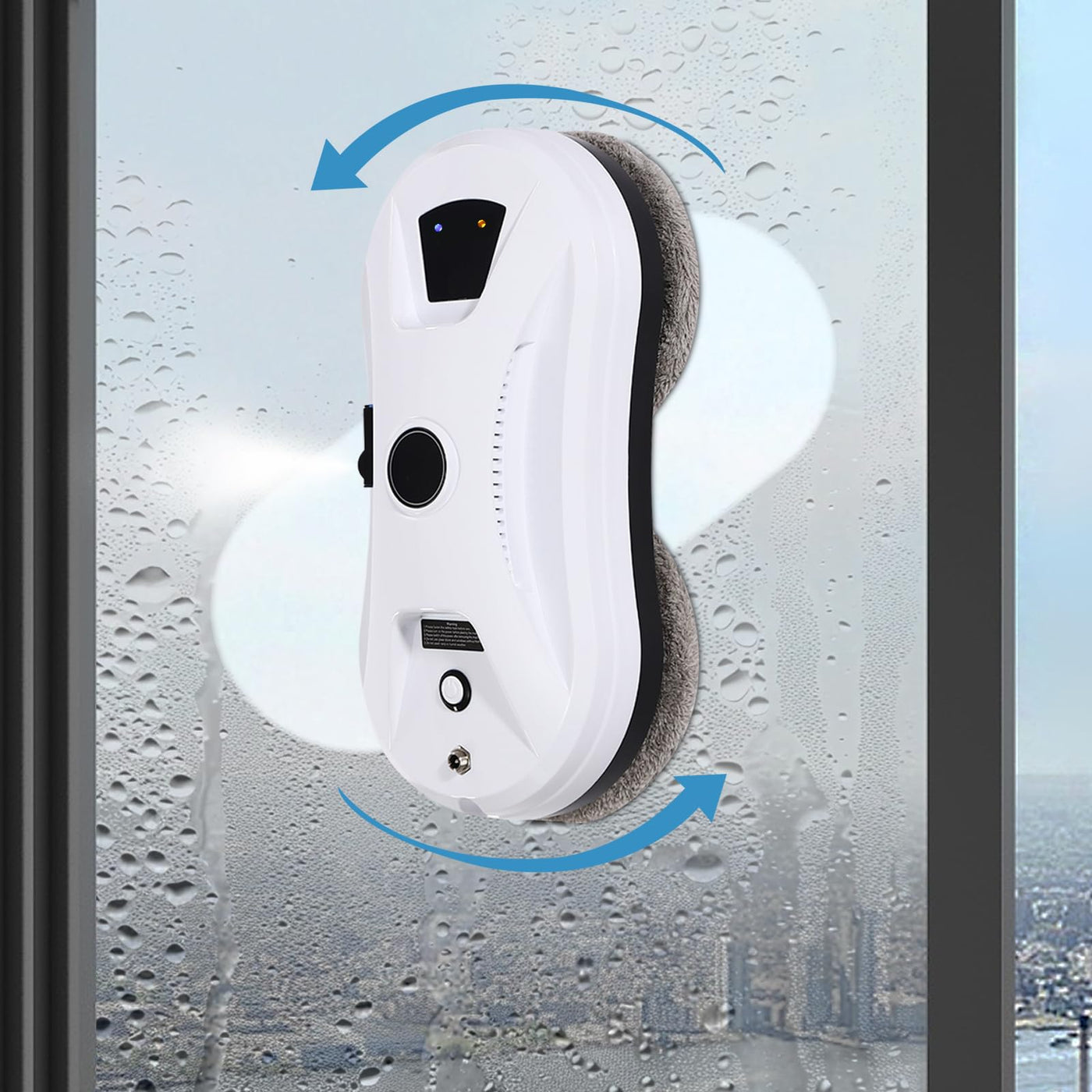 Kanbihao Fensterputzroboter Elektrisch, Automatischer Fensterreiniger Roboter Mit Fernsteuerung Und 10 Reinigungspads, Intelligente Fensterroboter Zum Reinigen Gerahmtem Glas, Weiß