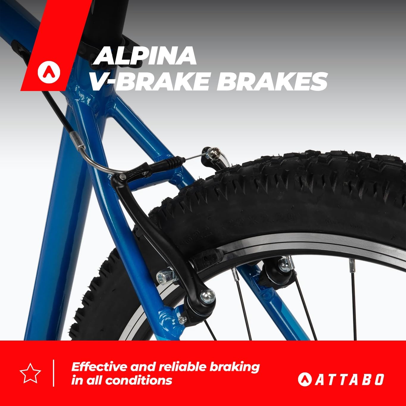 ATTABO Alpe 1.0 Herren Mountainbike 17″ Aluminiumrahmen – SR Suntour XCE 28 Federgabel 100 mm, Shimano 21‑Gang, V‑Brake, ergonomischer Lenker, Verstellbarer Sattel, Blau, 29